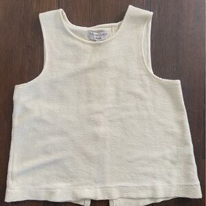 Madewell Cream Ribbed Knit Sleeveless Top